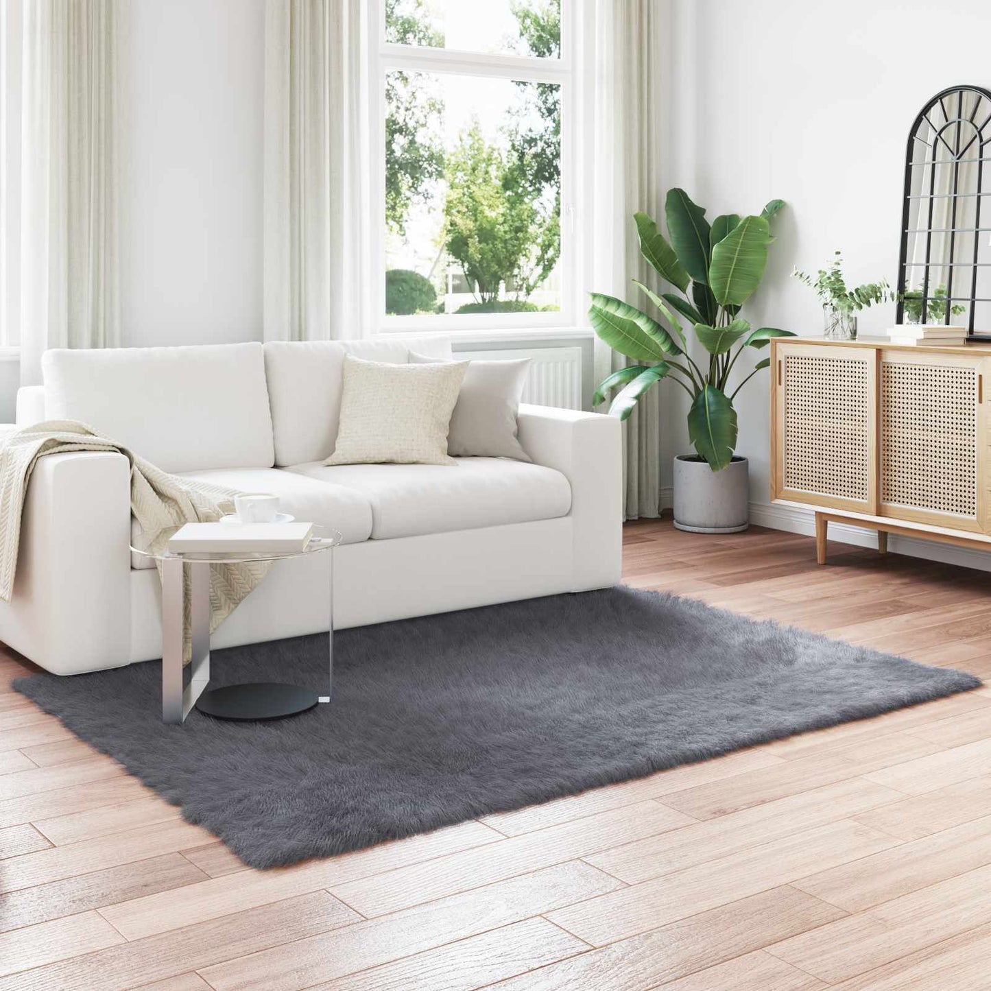 Tappeto Pecora Tafalla Antracite 160 x 230 cm Poliestere