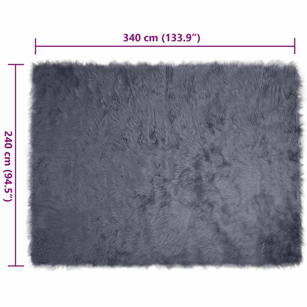 Tappeto Pecora Tafalla Antracite 240 x 340 cm Poliestere