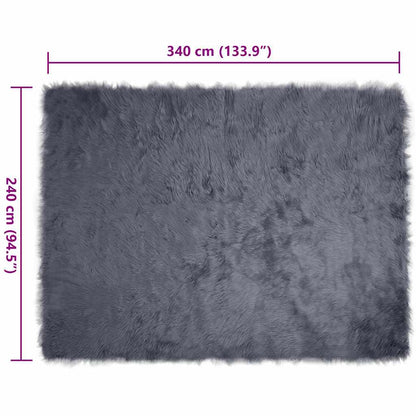 Tappeto Pecora Tafalla Antracite 240 x 340 cm Poliestere