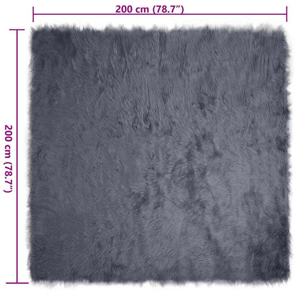 Tappeto Pecora Tafalla Antracite 200 x 200 cm Poliestere