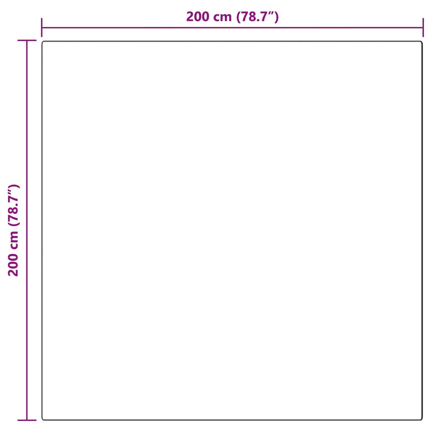 Tappeto Pecora Tafalla Antracite 200 x 200 cm Poliestere