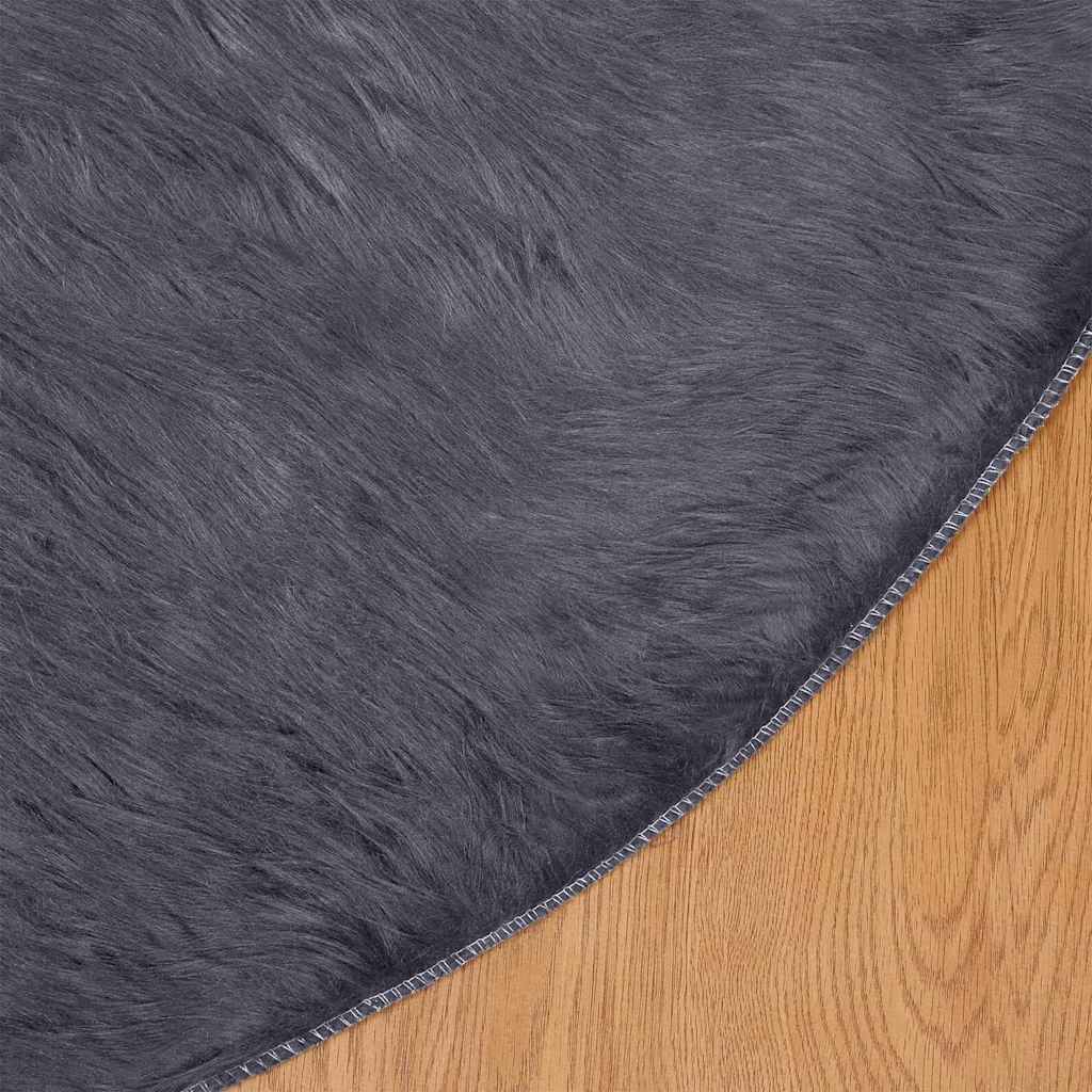 Tappeto Pecora Tafalla Antracite Ø 80 cm Poliestere