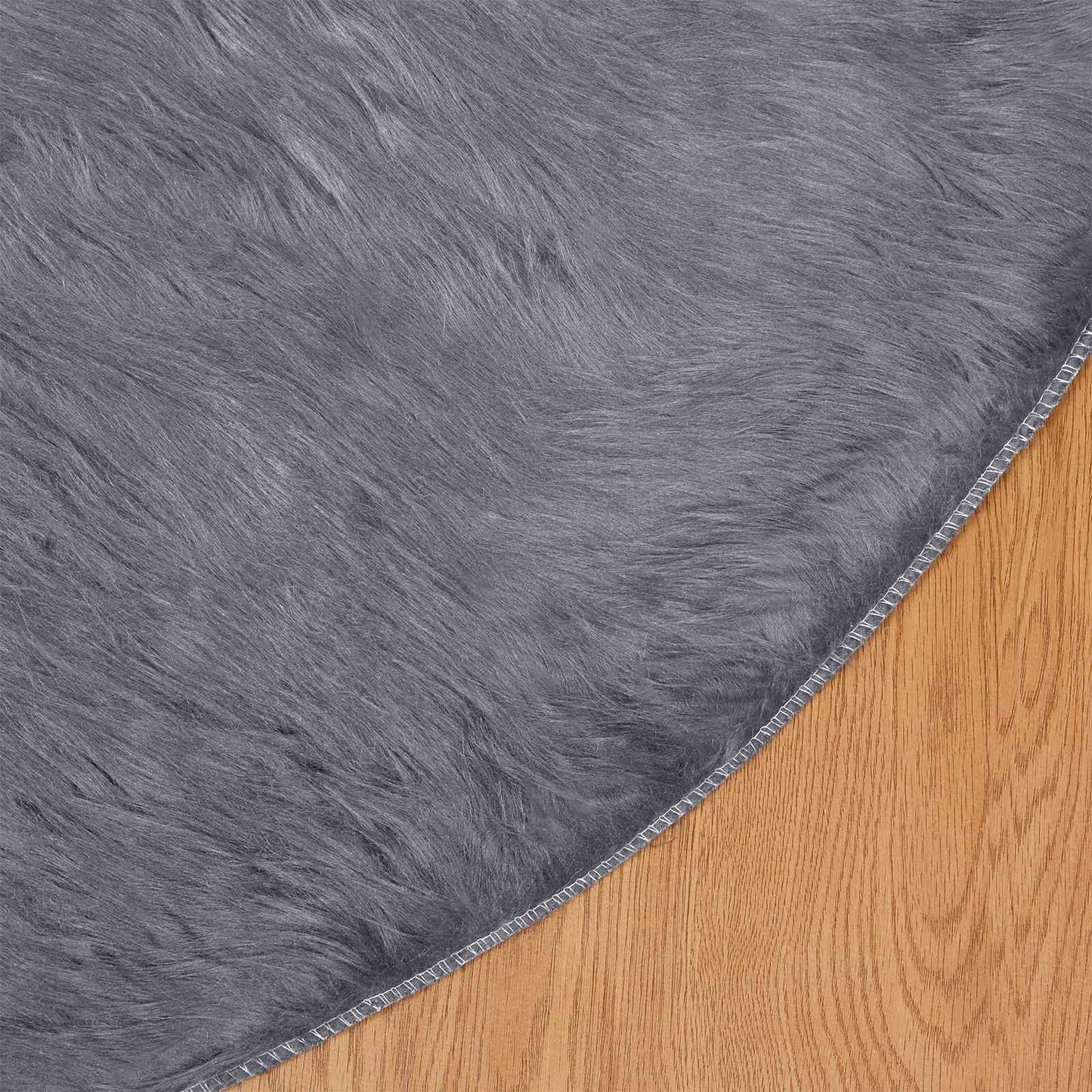 Tappeto Pecora Tafalla Antracite Ø 80 cm Poliestere