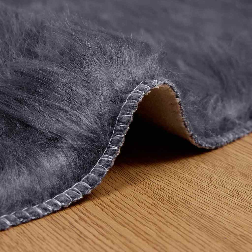 Tappeto Pecora Tafalla Antracite Ø 160 cm Poliestere