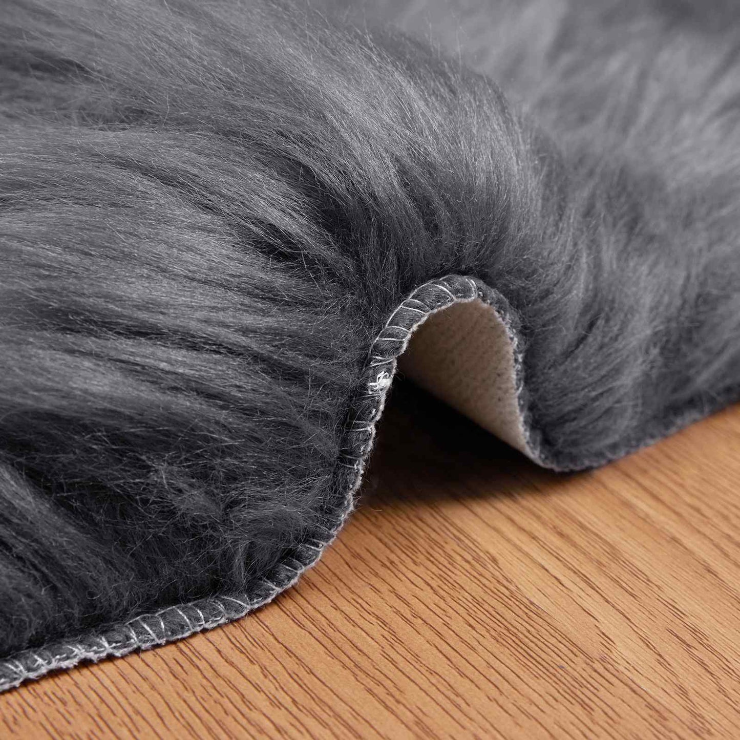 Tappeto Pecora Tafalla Antracite 60 x 90 cm Poliestere