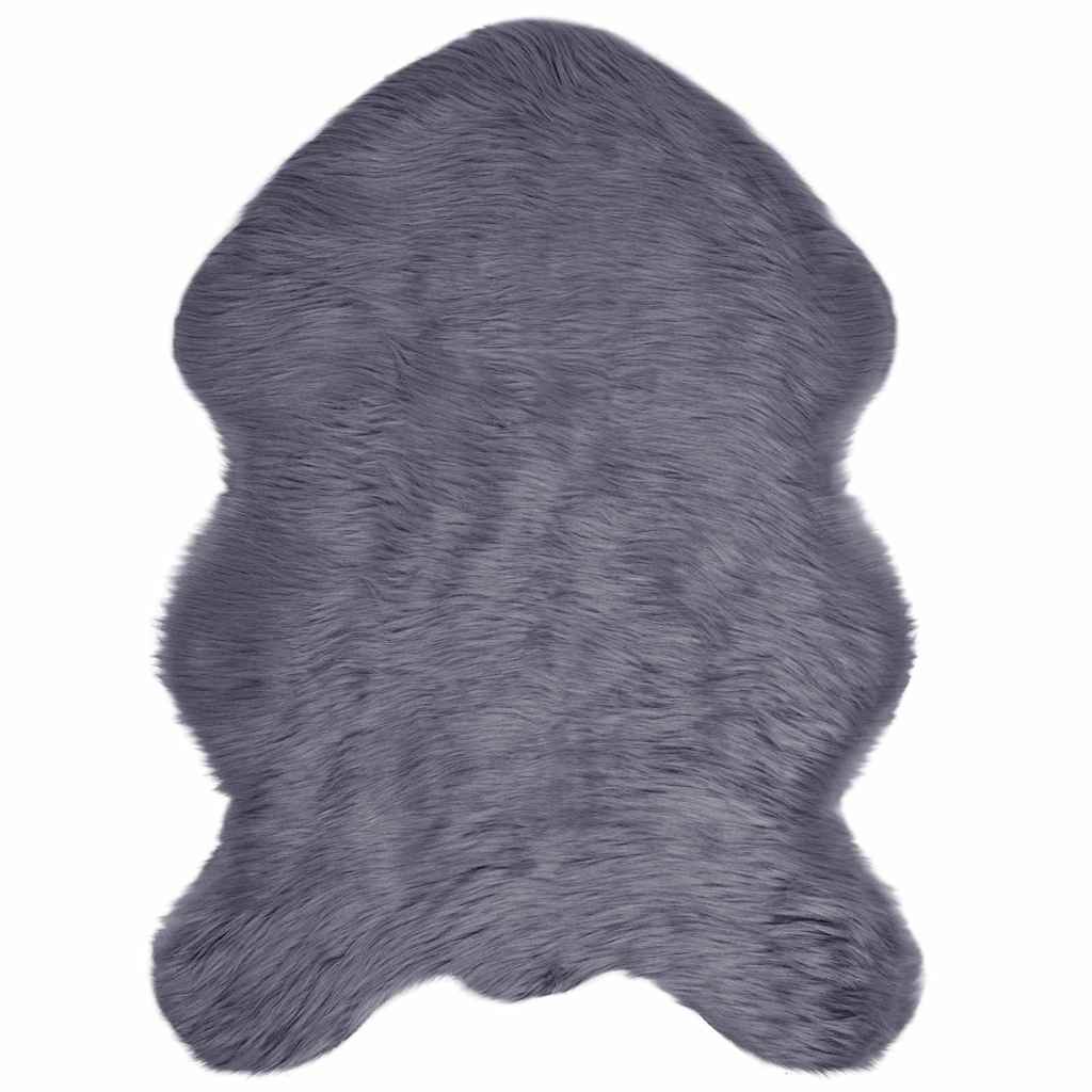 Tappeto Pecora Tafalla Antracite 60 x 90 cm Poliestere