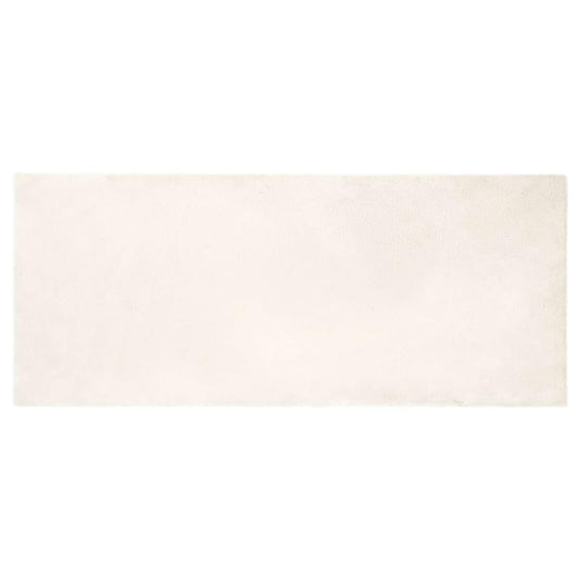 Tappeto in Pelliccia Sintetica di Coniglio Bianco 80 x 200 cm