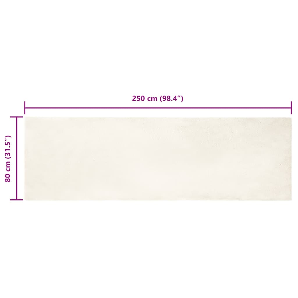 Tappeto in Pelliccia Sintetica di Coniglio Olite Bianco