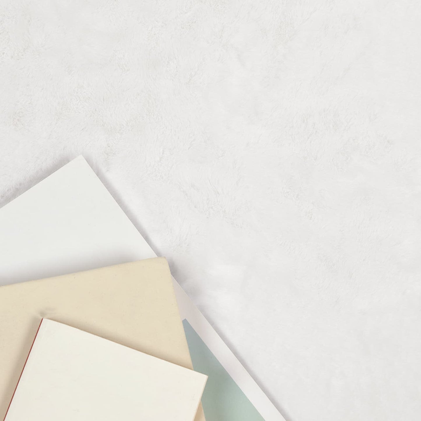 Tappeto in Pelliccia Sintetica di Coniglio Olite Bianco Ø 80 cm