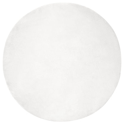 Tappeto in Pelliccia Sintetica di Coniglio Olite Bianco Ø 80 cm