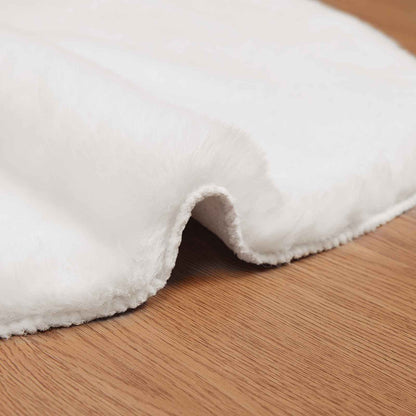 Tappeto in Pelliccia Sintetica di Coniglio Olite Bianco