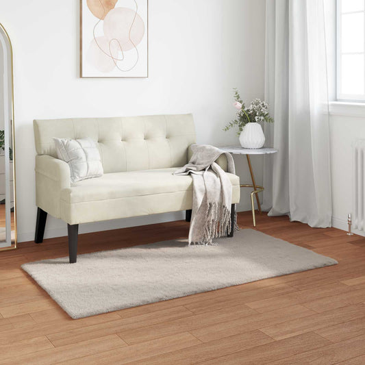 Tappeto in Pelliccia Sintetica di Coniglio Olite Beige