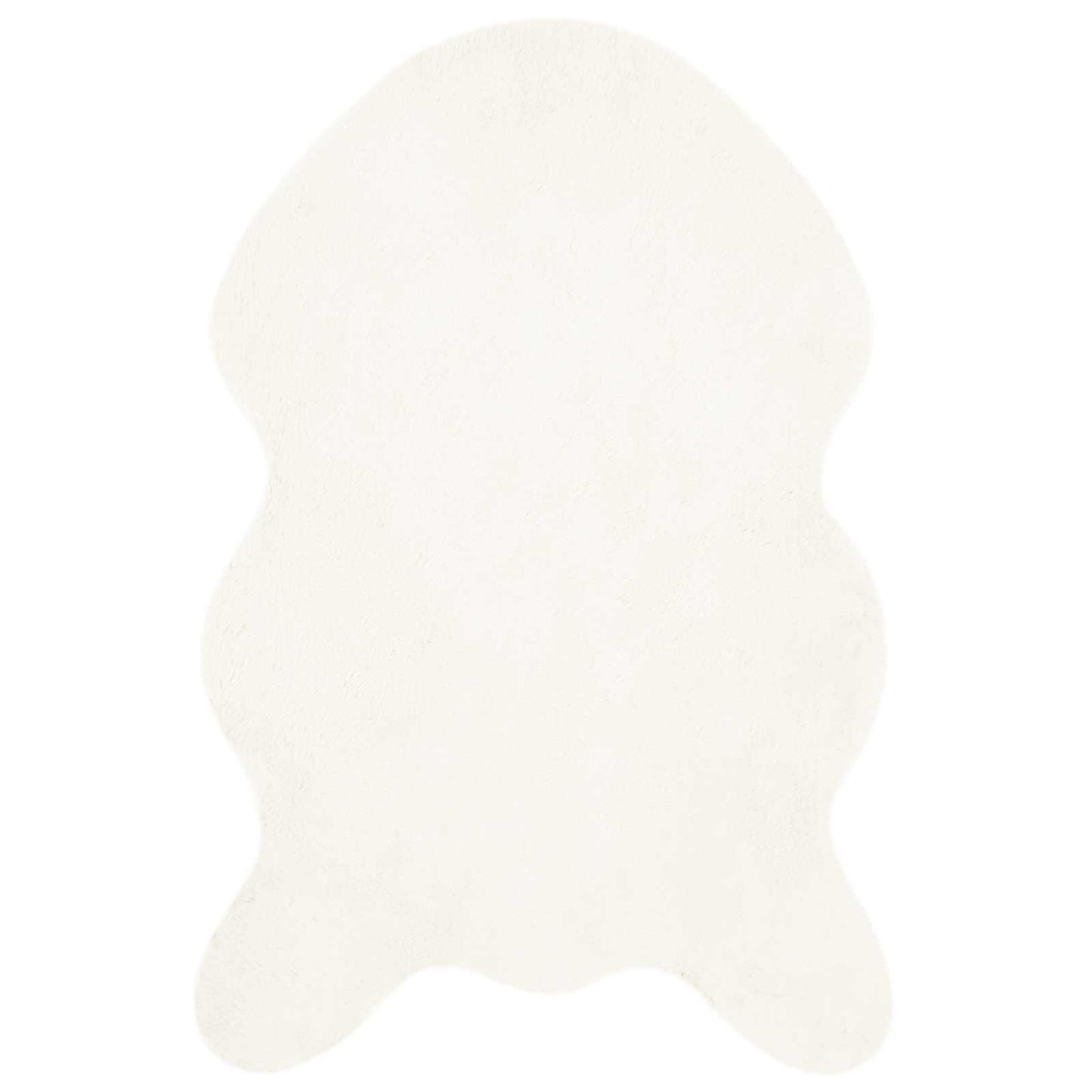 Tappeto in Pelliccia Sintetica di Coniglio Olite Crema