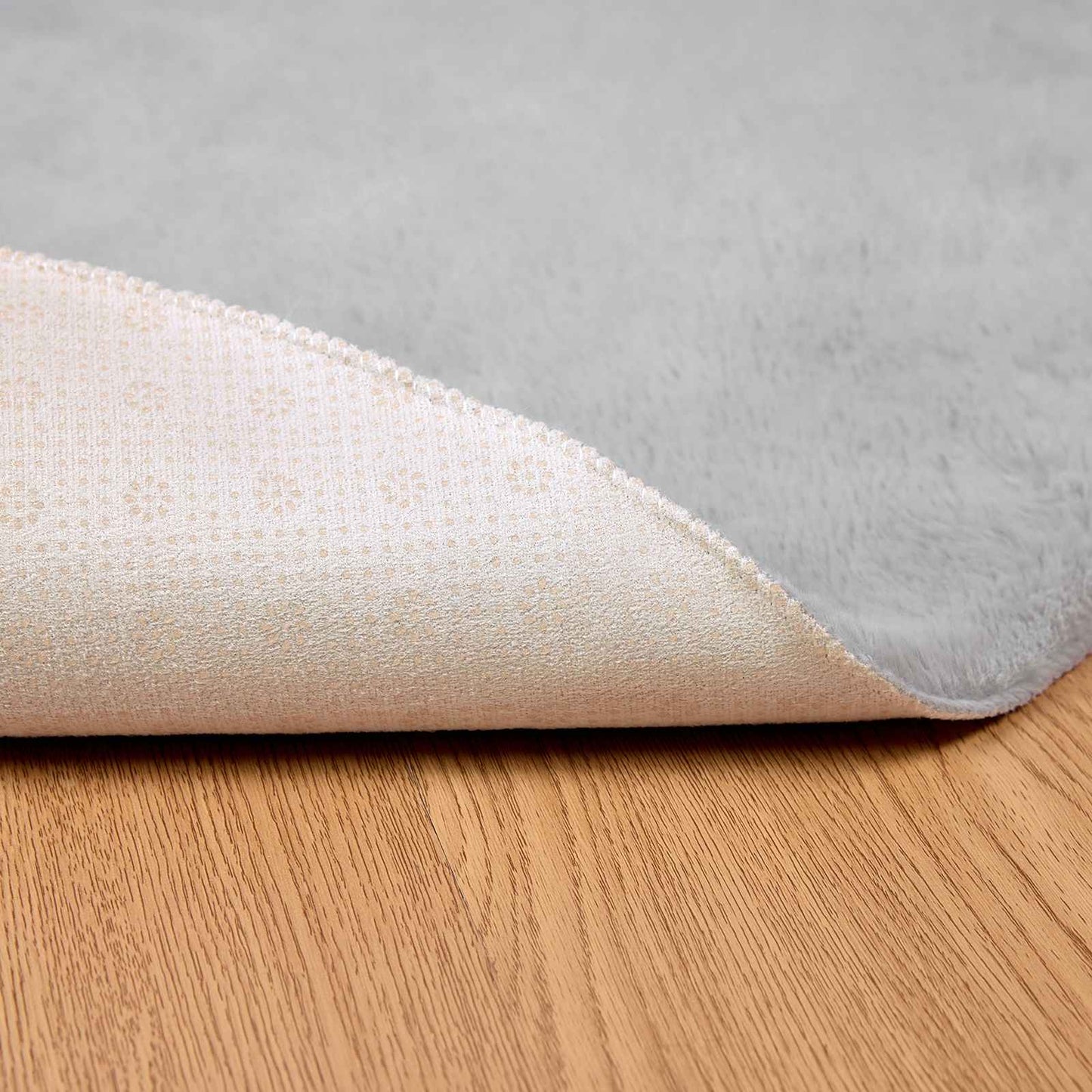 Tappeto in Pelliccia Sintetica di Coniglio Olite Grigio Ø 80 cm