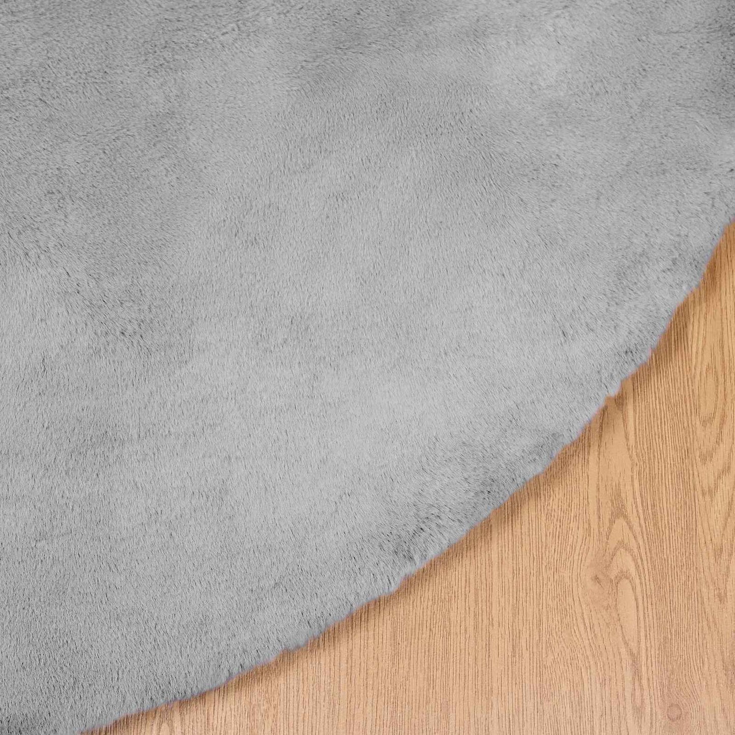 Tappeto in Pelliccia Sintetica di Coniglio Olite Grigio