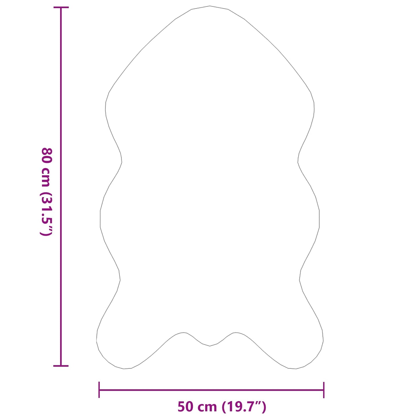 Tappeto antiscivolo in sintetica di coniglio OLITE Rosa