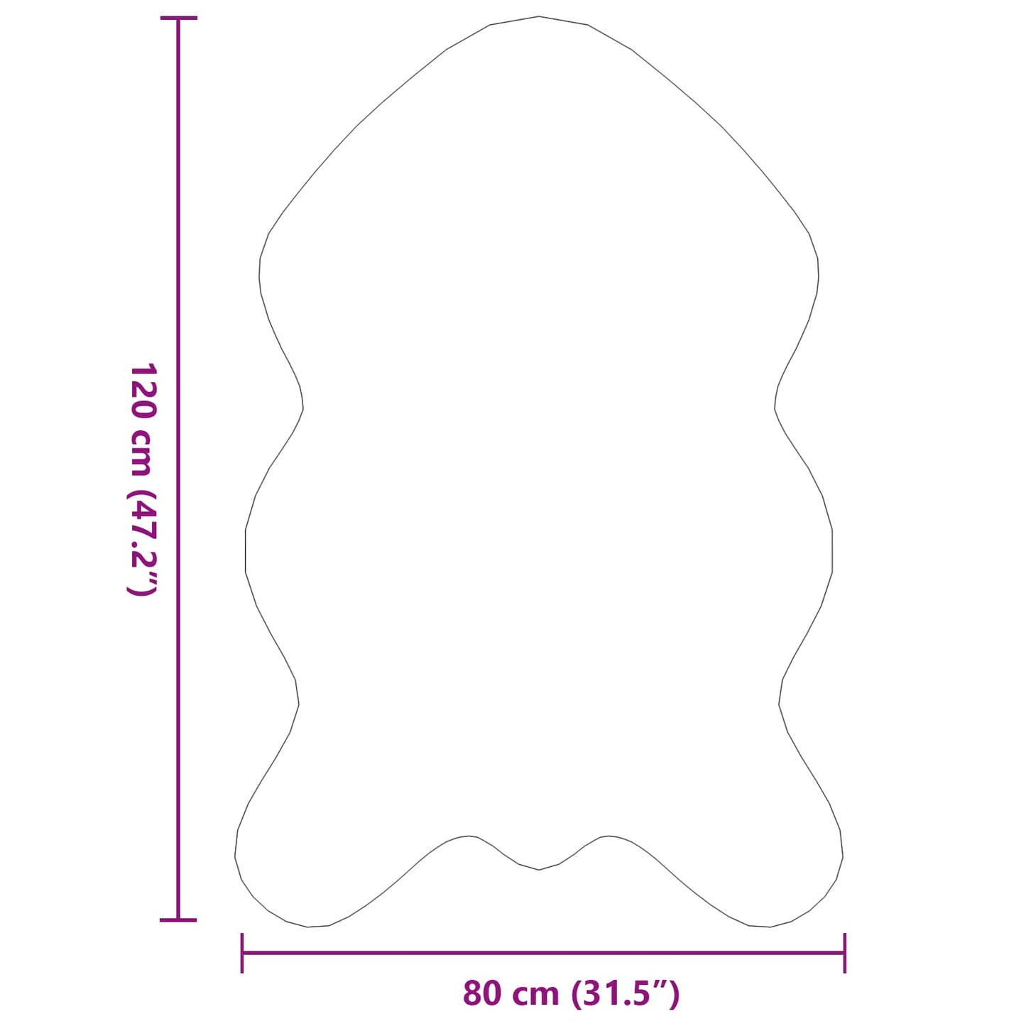 Tappeto in Pelliccia Sintetica di Coniglio Olite Rosa