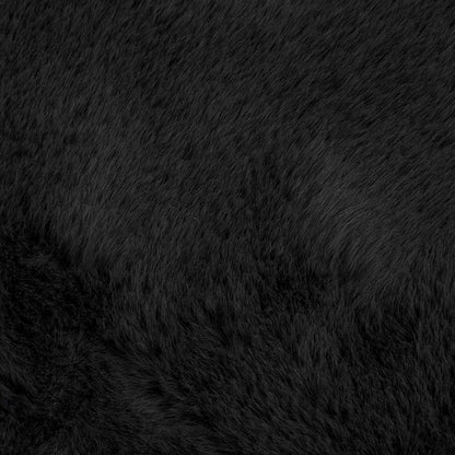 Tappeto in Pelliccia Sintetica di Coniglio Olite Nero Ø 160 cm