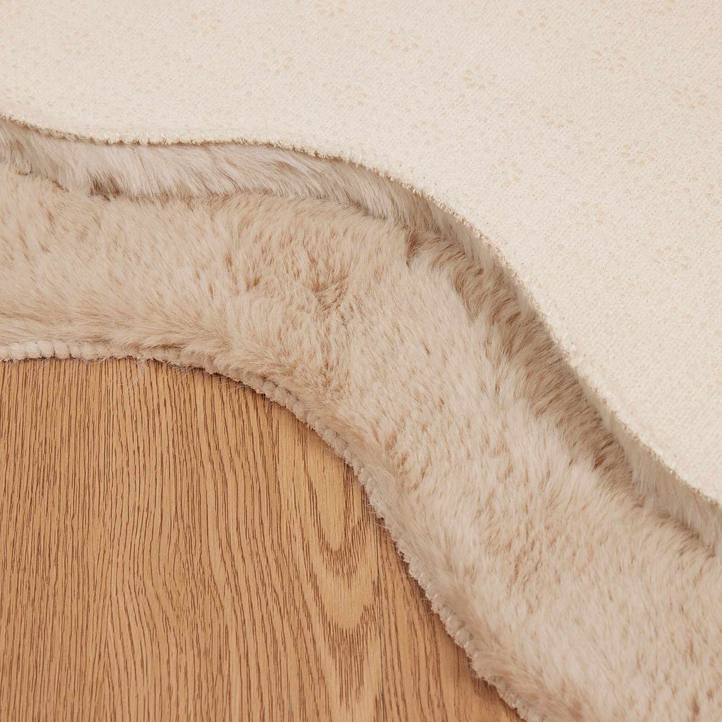 Tappeto in Pelliccia Sintetica di Coniglio Olite Talpa