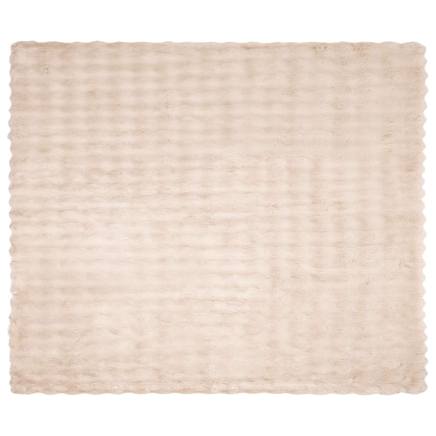 Coperta in Pelliccia di Coniglio Finta Beige 240 x 270 cm