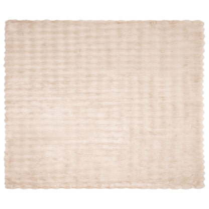 Coperta in Pelliccia di Coniglio Finta Beige 240 x 270 cm
