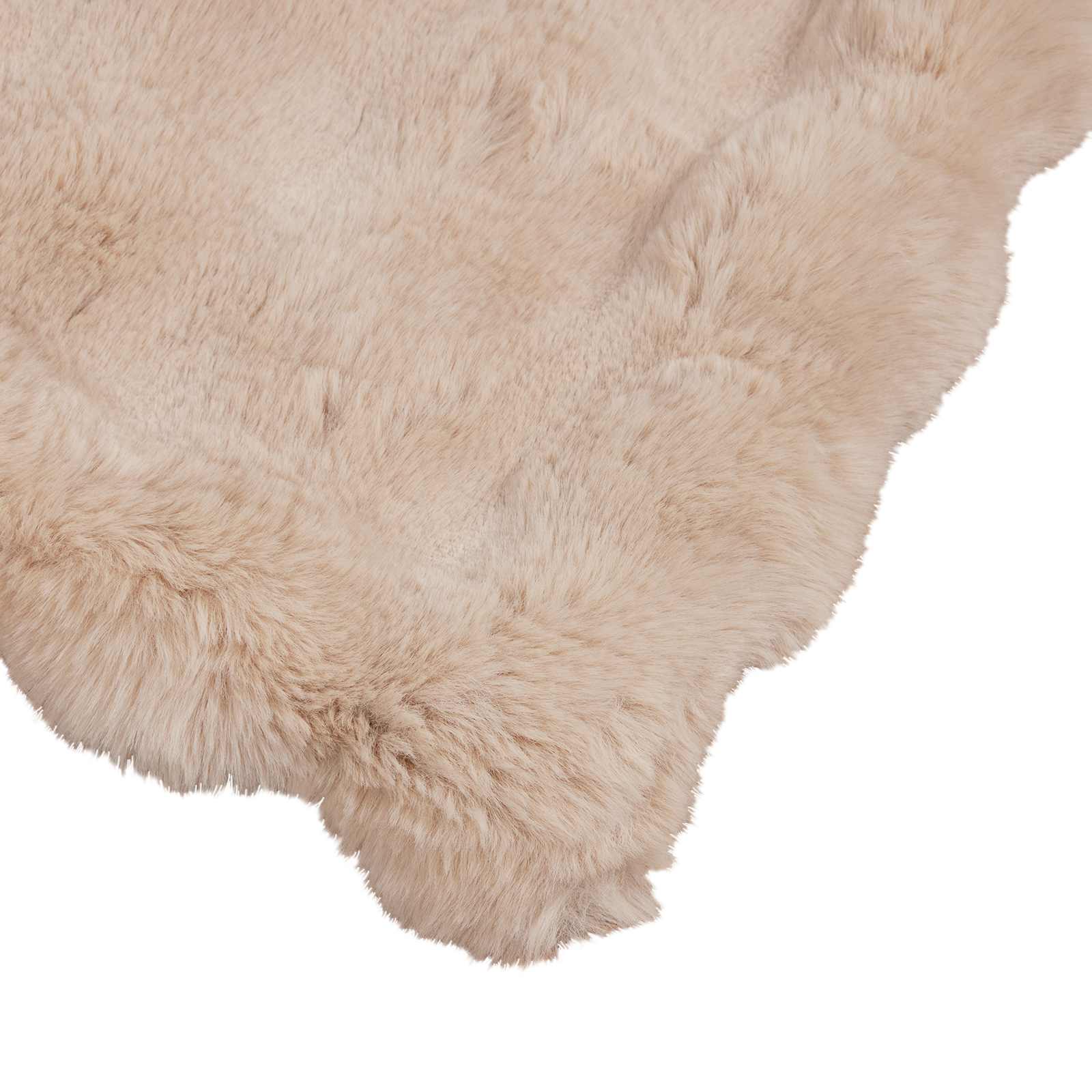 Coperta antiscivolo in sintetica di coniglio Olite 4 pcs Beige | homemem39
