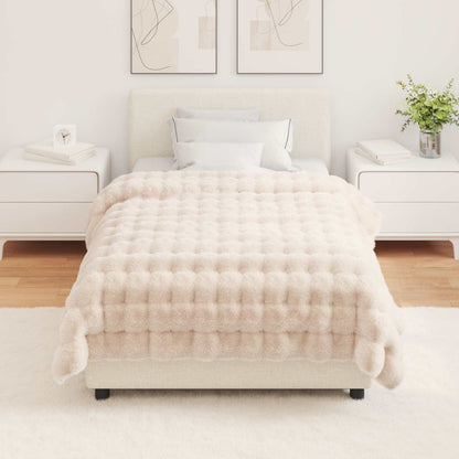 Coperta antiscivolo in sintetica di coniglio Olite 4 pcs Beige | homemem39