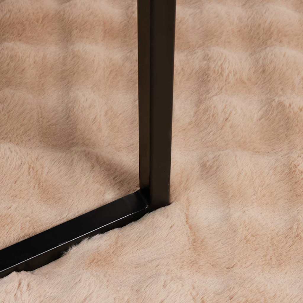 Coperta in Pelliccia di Coniglio Finta 4 pcs Beige 220 x 240 cm