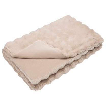 Coperta in Pelliccia di Coniglio Finta 4 pcs Beige 220 x 240 cm