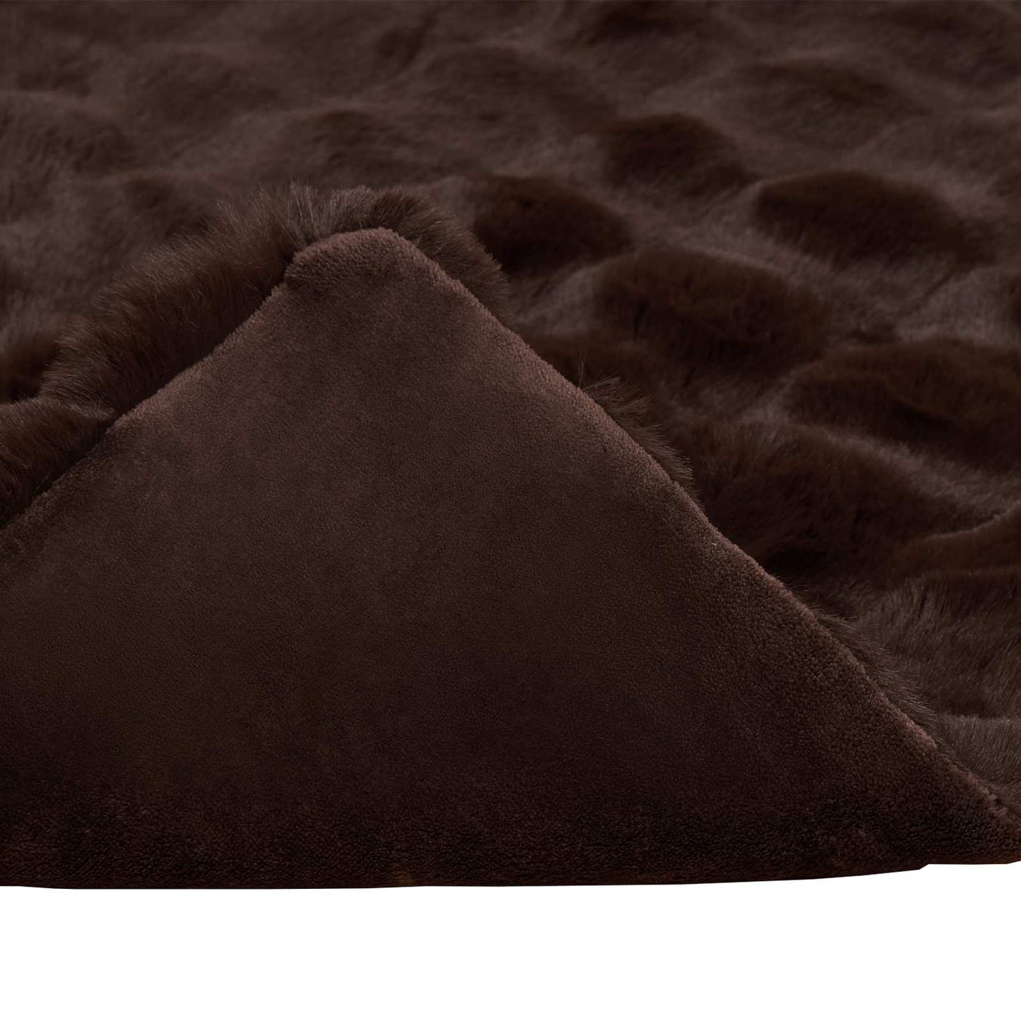 Coperta in Pelliccia di Coniglio Finta Cammello 150 x 220 cm