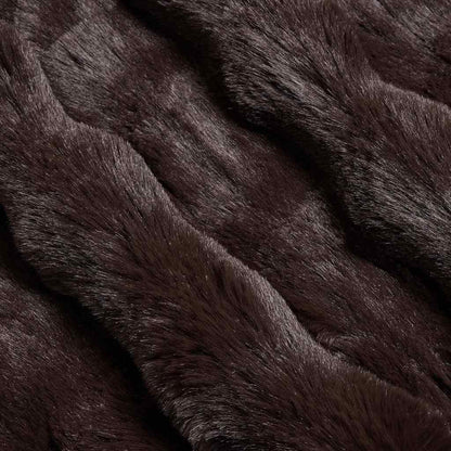 Coperta in Pelliccia di Coniglio Finta 4 pcs Cammello