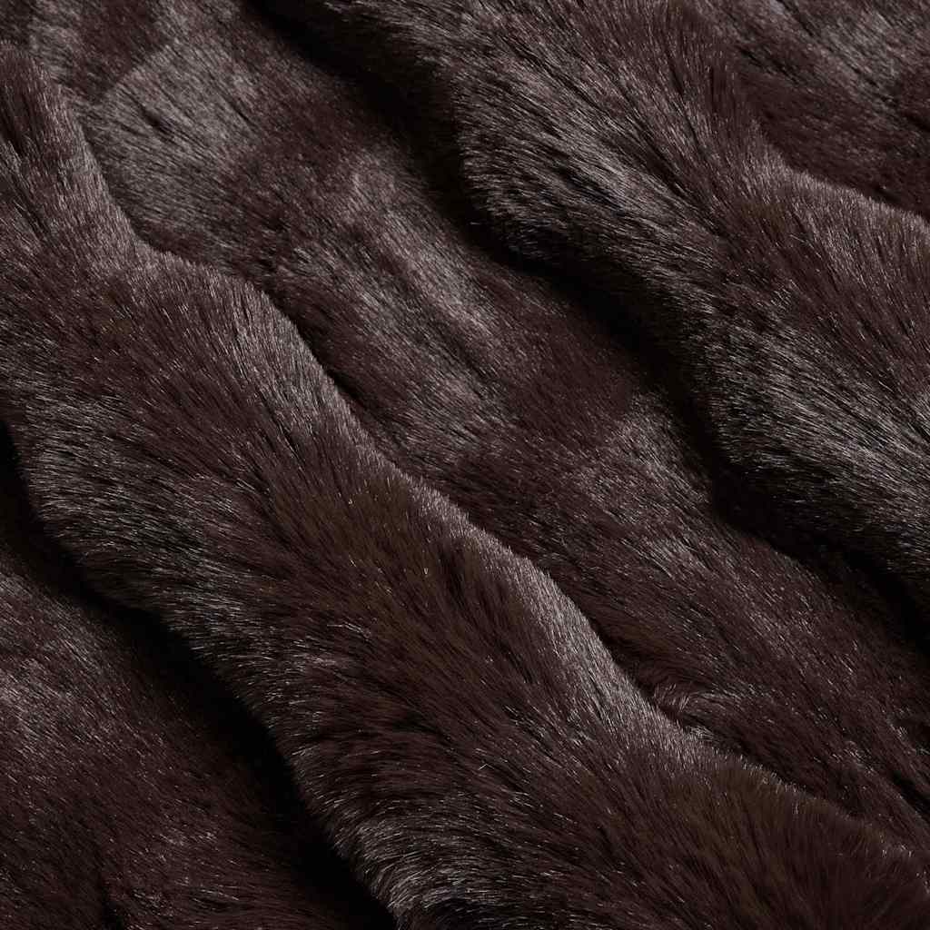 Coperta in Pelliccia di Coniglio Finta 4 pcs Cammello