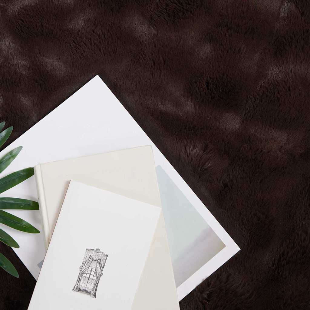 Coperta in Pelliccia di Coniglio Finta 4 pcs Cammello