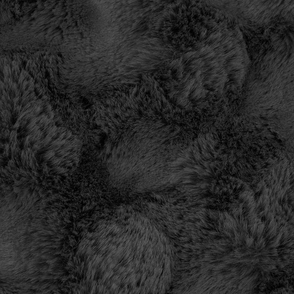 Coperta in Pelliccia di Coniglio Finta 4 pcs Grigio scuro