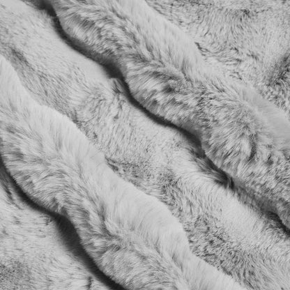 Coperta in Pelliccia di Coniglio Finta Grigio 150 x 220 cm