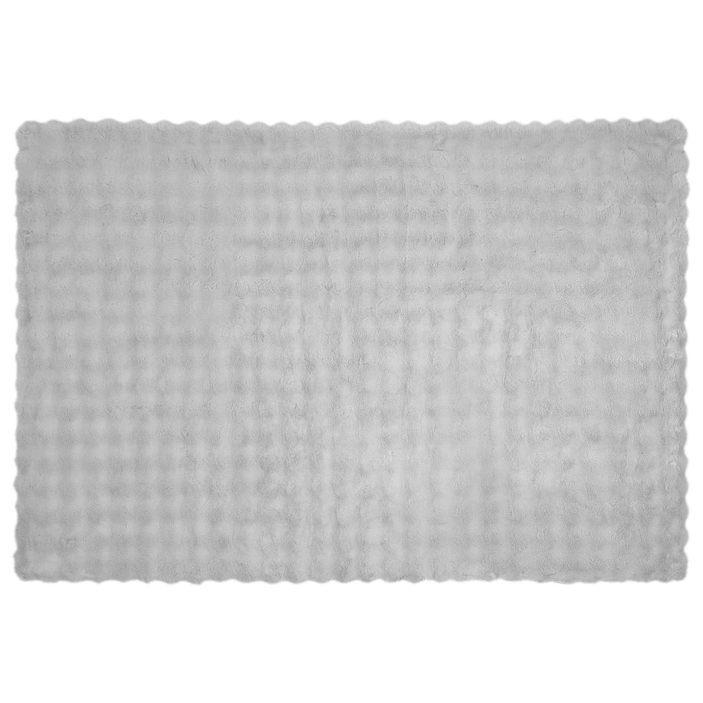 Coperta in Pelliccia di Coniglio Finta Grigio 150 x 220 cm