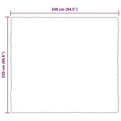 Coperta in Pelliccia di Coniglio Finta Grigio 220 x 240 cm