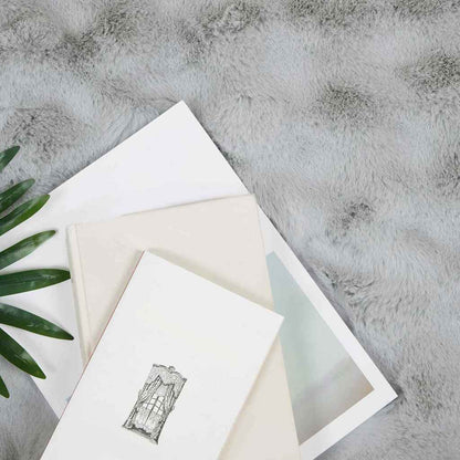 Coperta in Pelliccia di Coniglio Finta 4 pcs Grigio