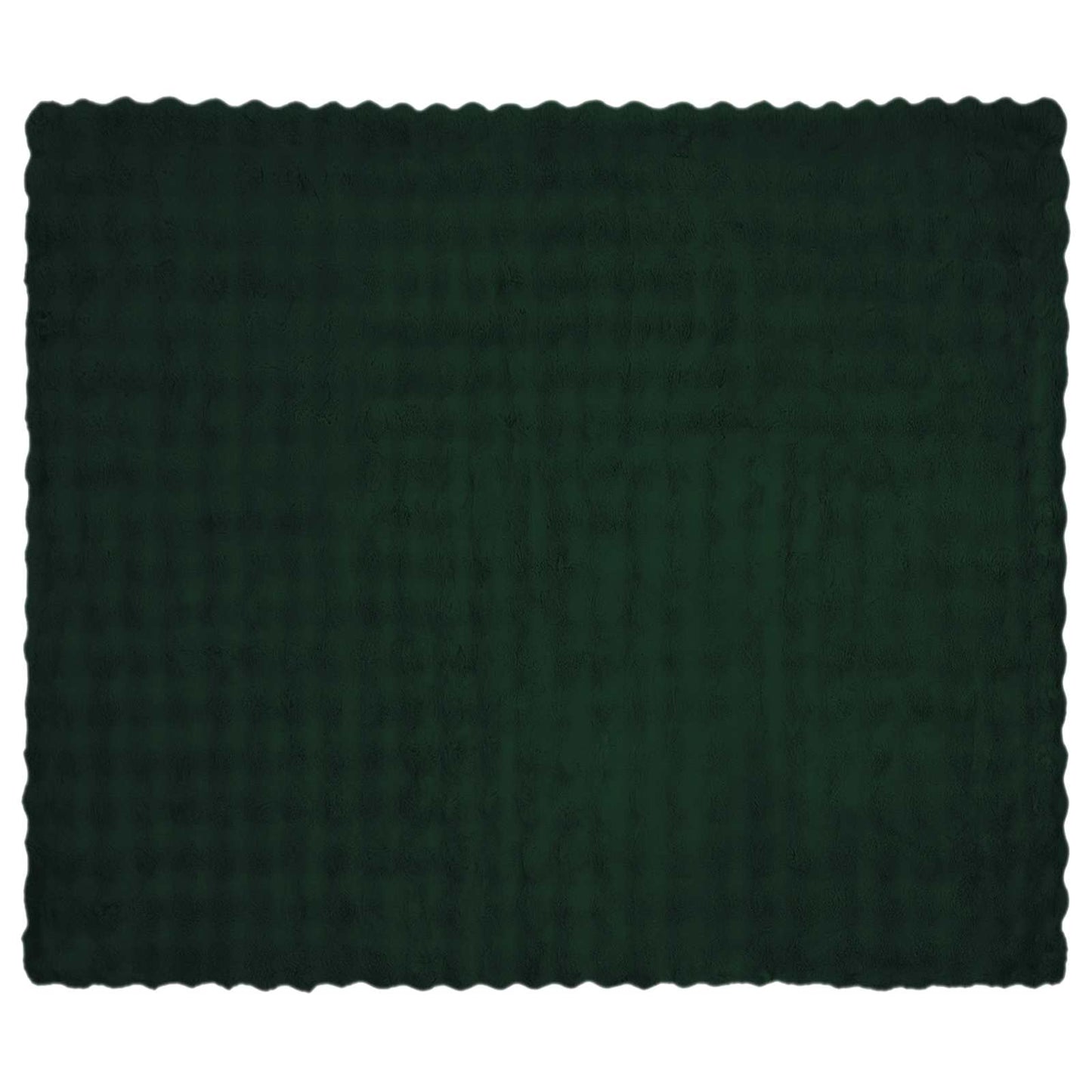 Coperta in Pelliccia di Coniglio Finta Verde Scuro 130 x 150 cm