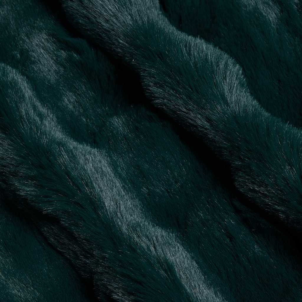 Coperta in Pelliccia di Coniglio Finta 4 pcs Verde Scuro