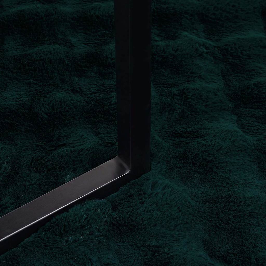 Coperta in Pelliccia di Coniglio Finta 4 pcs Verde Scuro