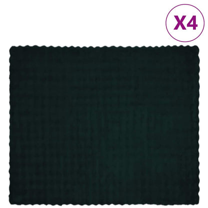 Coperta in Pelliccia di Coniglio Finta 4 pcs Verde Scuro