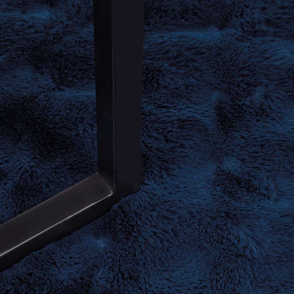 Coperta in Pelliccia di Coniglio Finta 4 pcs Blu Marino