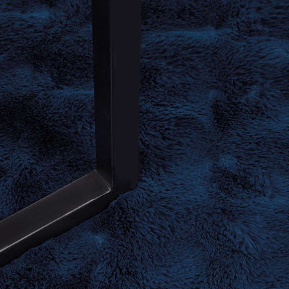 Coperta in Pelliccia di Coniglio Finta 4 pcs Blu Marino