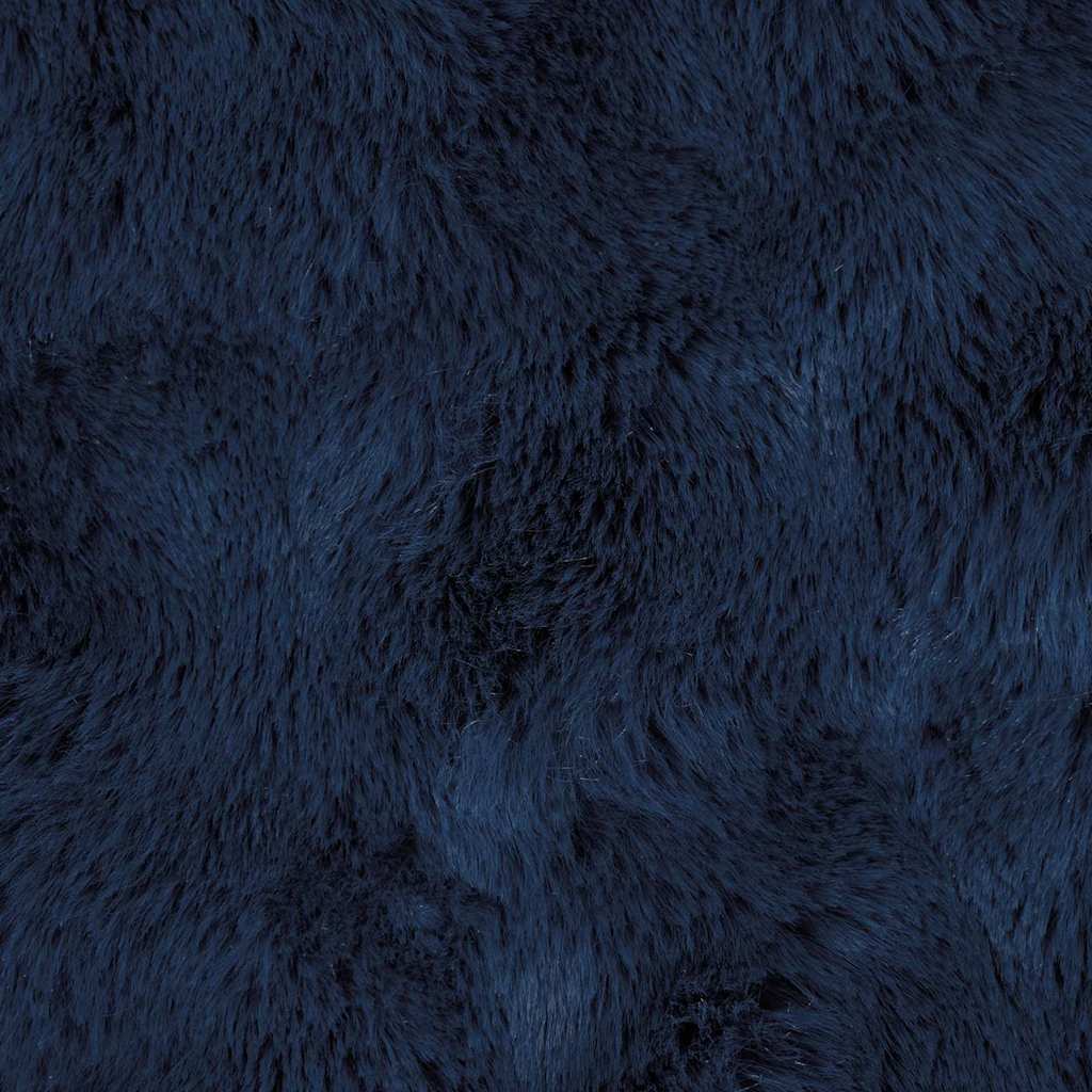 Coperta in Pelliccia di Coniglio Finta 4 pcs Blu Marino