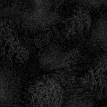 Coperta in Pelliccia di Coniglio Finta Nero 130 x 150 cm