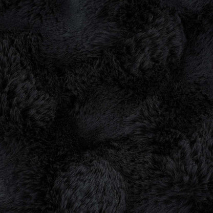 Coperta in Pelliccia di Coniglio Finta 4 pcs Nero 150 x 220 cm