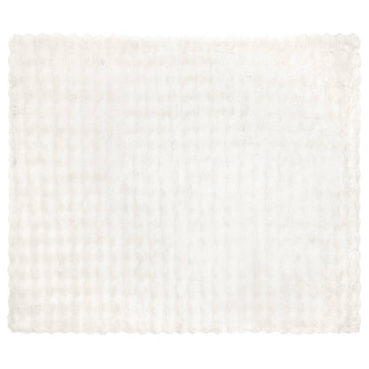 Coperta in Pelliccia di Coniglio Finta Bianco 130 x 150 cm