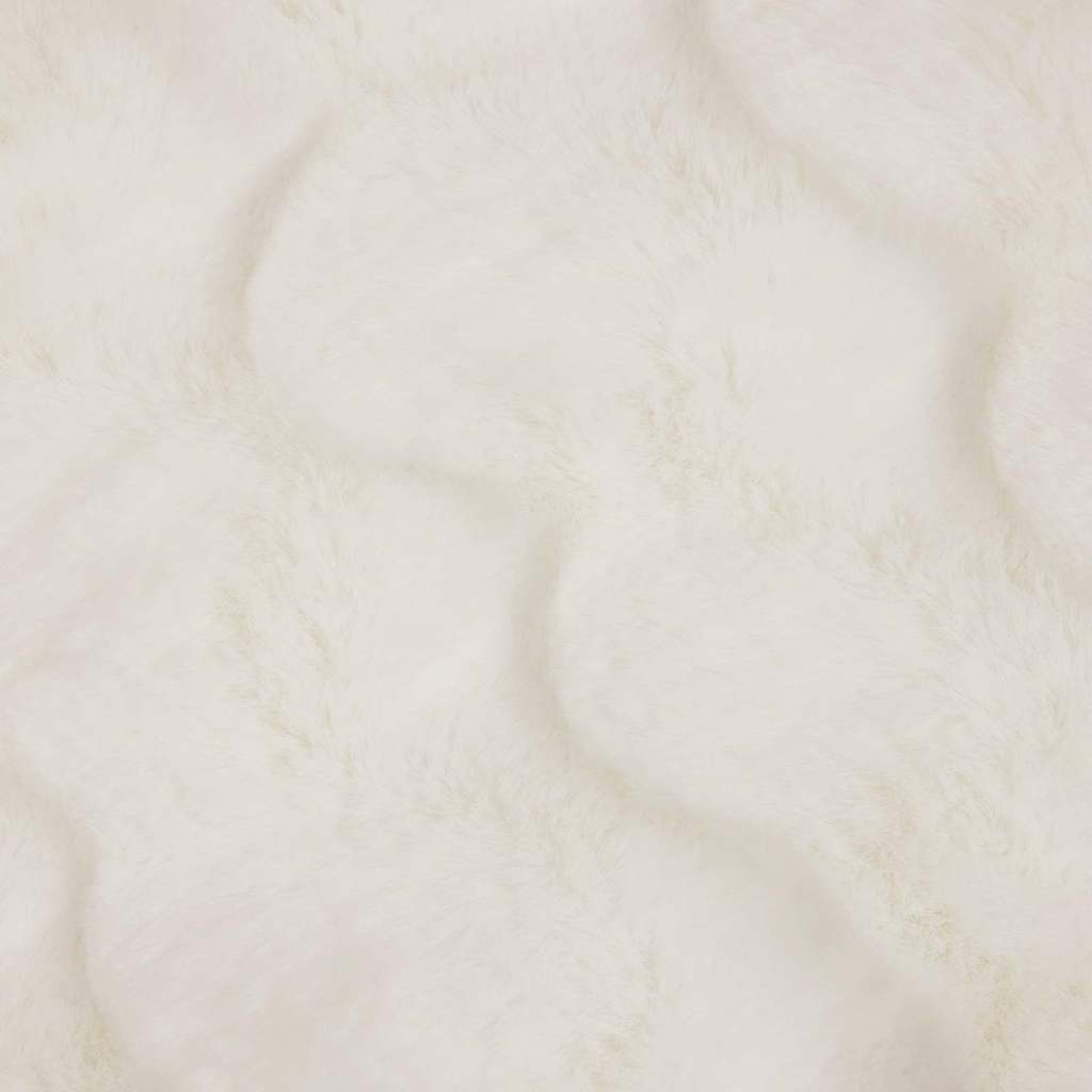 Coperta in Pelliccia di Coniglio Finta 4 pcs Bianco