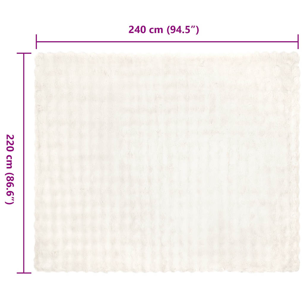 Coperta in Pelliccia di Coniglio Finta 4 pcs Bianco